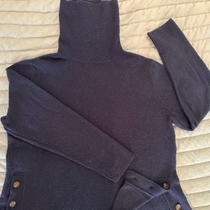 Woman’s large navy blue J.Crew sweater.